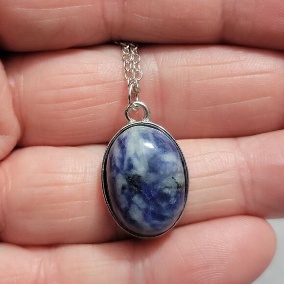 Sodalite Pendant Necklace, Bracelet, Earrings, and Ring - Picture 8 of 16